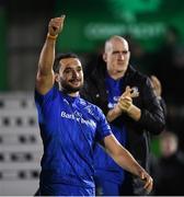 8 November 2019; James Lowe, left, and Devin Toner of Leinster following the Guinness PRO14 Round 6 match between Connacht and Leinster at the Sportsground in Galway. Photo by Ramsey Cardy/Sportsfile