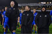 8 November 2019; Leinster forwards, from left, Devin Toner, Cian Healy and Andrew Porter after the Guinness PRO14 Round 6 match between Connacht and Leinster in the Sportsground in Galway. Photo by Brendan Moran/Sportsfile