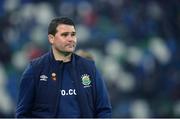 8 November 2019; Linfield manager David Healy during the Unite the Union Champions Cup first leg match between Linfield and Dundalk at the National Football Stadium at Windsor Park in Belfast. Photo by Oliver McVeigh/Sportsfile