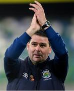 8 November 2019; Linfield manager David Healy after the Unite the Union Champions Cup first leg match between Linfield and Dundalk at the National Football Stadium at Windsor Park in Belfast. Photo by Oliver McVeigh/Sportsfile