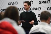 9 November 2019; GPA Chairman Seamus Hickey during a GPA Rookie Camp at Johnstown Estate in Enfield, Co. Meath. Photo by Ramsey Cardy/Sportsfile