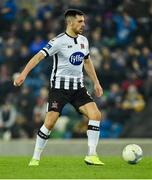 8 November 2019; Jordan Flores of Dundalk during the Unite the Union Champions Cup first leg match between Linfield and Dundalk at the National Football Stadium at Windsor Park in Belfast. Photo by Oliver McVeigh/Sportsfile