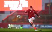 9 November 2019; Rory Scannell of Munster practices his place kicking prior to the Guinness PRO14 Round 6 match between Munster and Ulster at Thomond Park in Limerick. Photo by Diarmuid Greene/Sportsfile