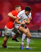 9 November 2019; Jacob Stockdale of Ulster is tackled by Andrew Conway of Munster during the Guinness PRO14 Round 6 match between Munster and Ulster at Thomond Park in Limerick. Photo by Brendan Moran/Sportsfile