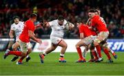9 November 2019; Marty Moore of Ulster on the charge during the Guinness PRO14 Round 6 match between Munster and Ulster at Thomond Park in Limerick. Photo by John Dickson/ Sportsfile