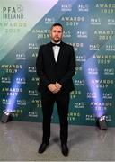 9 November 2019; Drogheda United manager Tim Clancy arrives prior to the PFA Ireland Awards 2019 at The Marker Hotel in Dublin. Photo by Seb Daly/Sportsfile