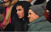 9 November 2019; Joey Carbery of Munster, left, in attendance during the Guinness PRO14 Round 6 match between Munster and Ulster at Thomond Park in Limerick. Photo by Brendan Moran/Sportsfile