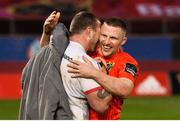 9 November 2019; Andrew Conway of Munster with Jack McGrath of Ulster after the Guinness PRO14 Round 6 match between Munster and Ulster at Thomond Park in Limerick. Photo by Diarmuid Greene/Sportsfile