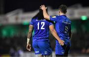 8 November 2019; Luke McGrath, 9, and Joe Tomane of Leinster celebrate a try during the Guinness PRO14 Round 6 match between Connacht and Leinster at the Sportsground in Galway. Photo by Ramsey Cardy/Sportsfile