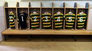 10 November 2019; Jerseys of the Glen Rovers players hang in the dressing room before the AIB Munster GAA Hurling Senior Club Championship Semi-Final match between Borris-Ileigh and Glen Rovers at Semple Stadium in Thurles, Tipperary. Photo by Ray McManus/Sportsfile