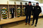 10 November 2019; Glen Rovers Secretary Jude O'Callaghan, left, and Kitman James O'Sullivan in the dressing room before the AIB Munster GAA Hurling Senior Club Championship Semi-Final match between Borris-Ileigh and Glen Rovers at Semple Stadium in Thurles, Tipperary. Photo by Ray McManus/Sportsfile