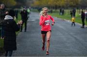 10 November 2019; Catherina McKiernan runs up the home straight during the Remembrance Run 5k at Phoenix Park in Dublin. Photo by David Fitzgerald/Sportsfile