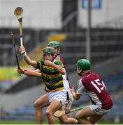 10 November 2019; Calvin Healy of Glen Rovers prepares to clear the sliothar under pressure from Glen Rovers' players David Cunningham and Liam Coughlan during the AIB Munster GAA Hurling Senior Club Championship Semi-Final match between Borris-Ileigh and Glen Rovers at Semple Stadium in Thurles, Tipperary. Photo by Ray McManus/Sportsfile