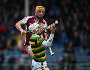 10 November 2019; Patrick Horgan of Glen Rovers is tackled by Seamus Burke of Borris-Ileigh resulting in a free, from which Horgan scored a goal, during the AIB Munster GAA Hurling Senior Club Championship Semi-Final match between Borris-Ileigh and Glen Rovers at Semple Stadium in Thurles, Tipperary. Photo by Ray McManus/Sportsfile
