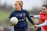 10 November 2019; Jodi Egan of Foxrock - Cabinteely in action against Aisling Costello of Kilkerrin - Clonberne during the All-Ireland Ladies Football Senior Club Championship Semi-Final match between Kilkerrin - Clonberne and Foxrock - Cabinteely at the Connacht GAA Centre of Excellence in Claremorris, Co Mayo. Photo by Piaras Ó Mídheach/Sportsfile