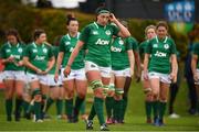 10 November 2019; Ireland players following the Women's Rugby International match between Ireland and Wales at the UCD Bowl in Dublin. Photo by David Fitzgerald/Sportsfile