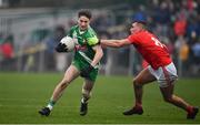 10 November 2019; Barry Coffey of Sarsfields in action against Jordan Morrissey of Éire Óg during the AIB Leinster GAA Football Senior Club Championship Quarter-Final match between Éire Óg and Sarsfields at Netwatch Cullen Park in Carlow. Photo by Sam Barnes/Sportsfile