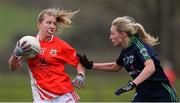 10 November 2019; Lynsey Noone of Kilkerrin - Clonberne in action against Ciara O'Riordan of Foxrock - Cabinteely during the All-Ireland Ladies Football Senior Club Championship Semi-Final match between Kilkerrin - Clonberne and Foxrock - Cabinteely at the Connacht GAA Centre of Excellence in Claremorris, Co Mayo. Photo by Piaras Ó Mídheach/Sportsfile