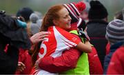 10 November 2019; Olivia Divilly of Kilkerrin - Clonberne celebrates after the All-Ireland Ladies Football Senior Club Championship Semi-Final match between Kilkerrin - Clonberne and Foxrock - Cabinteely at the Connacht GAA Centre of Excellence in Claremorris, Co Mayo. Photo by Piaras Ó Mídheach/Sportsfile