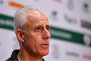 11 November 2019; Republic of Ireland manager Mick McCarthy during a Republic of Ireland press conference at the FAI National Training Centre in Abbotstown, Dublin. Photo by Seb Daly/Sportsfile