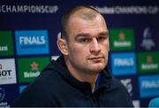 11 November 2019; Rhys Ruddock during a Leinster Rugby press conference at Leinster Rugby Headquarters in UCD, Dublin. Photo by Ramsey Cardy/Sportsfile