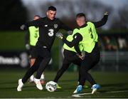 11 November 2019; Troy Parrott, left, and Jack Byrne during a Republic of Ireland training session at the FAI National Training Centre in Abbotstown, Dublin. Photo by Stephen McCarthy/Sportsfile