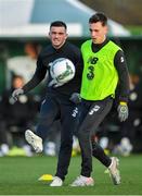 11 November 2019; Troy Parrott, left, and Lee O'Connor during a Republic of Ireland training session at the FAI National Training Centre in Abbotstown, Dublin. Photo by Seb Daly/Sportsfile