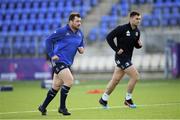 11 November 2019; Cian Healy, left, and Conor O'Brien during Leinster Rugby squad training at Energia Park in Donnybrook, Dublin. Photo by Ramsey Cardy/Sportsfile