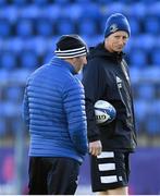 11 November 2019; Scrum coach Robin McBryde, left, in conversation with Head coach Leo Cullen during Leinster Rugby squad training at Energia Park in Donnybrook, Dublin. Photo by Ramsey Cardy/Sportsfile