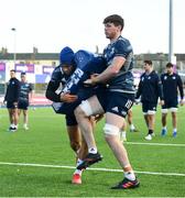 11 November 2019; Adam Byrne, left, and Ryan Baird during Leinster Rugby squad training at Energia Park in Donnybrook, Dublin. Photo by Ramsey Cardy/Sportsfile