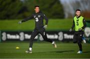 11 November 2019; Callum Robinson and Jack Byrne, right, during a Republic of Ireland training session at the FAI National Training Centre in Abbotstown, Dublin. Photo by Stephen McCarthy/Sportsfile