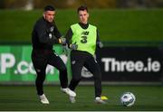 11 November 2019; Lee O'Connor, right, and Troy Parrott during a Republic of Ireland training session at the FAI National Training Centre in Abbotstown, Dublin. Photo by Stephen McCarthy/Sportsfile