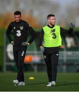 11 November 2019; Jack Byrne, right, and Troy Parrott during a Republic of Ireland training session at the FAI National Training Centre in Abbotstown, Dublin. Photo by Stephen McCarthy/Sportsfile