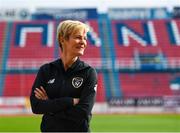 12 November 2019; Republic of Ireland manager Vera Pauw walks the pitch prior to the UEFA Women's 2021 European Championships Qualifier - Group I match between Greece and Republic of Ireland at Nea Smyrni Stadium in Athens, Greece. Photo by Harry Murphy/Sportsfile