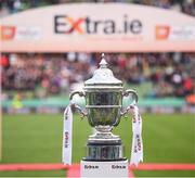 3 November 2019; The FAI Challenge Cup prior to the extra.ie FAI Cup Final between Dundalk and Shamrock Rovers at the Aviva Stadium in Dublin. Photo by Stephen McCarthy/Sportsfile