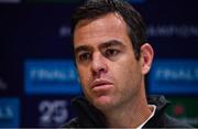 12 November 2019; Head coach Johann van Graan during a Munster Rugby press conference at University of Limerick in Limerick. Photo by Brendan Moran/Sportsfile