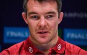 12 November 2019; Peter O'Mahony during a Munster Rugby press conference at University of Limerick in Limerick. Photo by Brendan Moran/Sportsfile