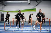 12 November 2019; Derrick Williams and Ciaran Clark, right, during a gym session prior to a Republic of Ireland training session at the FAI National Training Centre in Abbotstown, Dublin. Photo by Stephen McCarthy/Sportsfile