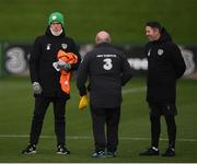 12 November 2019; Republic of Ireland manager Mick McCarthy and coach Robbie Keane, right, during a Republic of Ireland training session at the FAI National Training Centre in Abbotstown, Dublin. Photo by Stephen McCarthy/Sportsfile