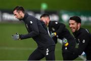 12 November 2019; Shane Duffy during a Republic of Ireland training session at the FAI National Training Centre in Abbotstown, Dublin. Photo by Stephen McCarthy/Sportsfile