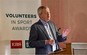 12 November 2019; Paraic Duffy, Chairperson of the Judging Panel, speaking during the Volunteers in Sport Awards presented by Federation of Irish Sport with EBS at Farmleigh House in Phoenix Park, Dublin. Photo by Sam Barnes/Sportsfile