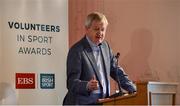 12 November 2019; Paraic Duffy, Chairperson of the Judging Panel, speaking during the Volunteers in Sport Awards presented by Federation of Irish Sport with EBS at Farmleigh House in Phoenix Park, Dublin. Photo by Sam Barnes/Sportsfile