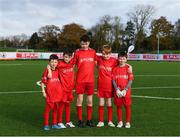 12 November 2019; It’s not every day you get to meet your football heroes. Tuesday was that day for a select group of schoolchildren after winning the SPAR Play like a Pro competition to take part in an exclusive training session and meet the Irish senior football team at their Abbotstown base ahead of Thursday night’s friendly match against New Zealand and next week’s UEFA EURO Qualifier versus Denmark. Pictured during the training session were, from left, Matthew O'Sullivan, Aaron McCarthy, David McCarthy, Eoghan O'Sullivan and Daniel O'Sullivan, from Faha, Kerry, who were winners of the recent SPAR Play Like A Pro competition. Photo by Stephen McCarthy/Sportsfile