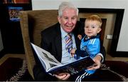 12 November 2019; In attendance at the Launch of A Season of Sundays 2019 at Croke Park in Dublin, are Sportsfile's Ray McManus, and his grandson Rian Cuddihy, aged 2, from Harold's Cross, Dublin. Photo by Sam Barnes/Sportsfile