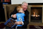 12 November 2019; In attendance at the Launch of A Season of Sundays 2019 at Croke Park in Dublin, are Sportsfile's Ray McManus, and his grandson Rian Cuddihy, aged 2, from Harold's Cross, Dublin. Photo by Sam Barnes/Sportsfile