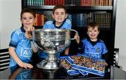 12 November 2019; In attendance at the Launch of A Season of Sundays 2019 at Croke Park in Dublin, is, Rory Whelan, aged 6, Sean Whelan, aged 8, and Jack Whelan, aged 5 from Bayside, Dublin. Photo by Sam Barnes/Sportsfile