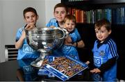 12 November 2019; In attendance at the Launch of A Season of Sundays 2019 at Croke Park in Dublin, is, Rory Whelan, aged 6, Sean Whelan, aged 8, Colm O'Brien, aged 2 and Jack Whelan, aged 5 from Bayside, Dublin. Photo by Sam Barnes/Sportsfile