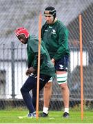 13 November 2019; Niyi Adeolokun, left, and Ultan Dillane during a Connacht Rugby squad training session at The Sportsground in Galway. Photo by Brendan Moran/Sportsfile