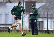 13 November 2019; Ultan Dillane with head of strength and conditioning Dave Howarth during a Connacht Rugby squad training session at The Sportsground in Galway. Photo by Brendan Moran/Sportsfile