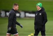 13 November 2019; Manager Mick McCarthy and James Collins during a Republic of Ireland training session at the FAI National Training Centre in Abbotstown, Dublin. Photo by Stephen McCarthy/Sportsfile